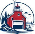 Marquette Garage Door - harbor lighthouse logo